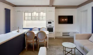 Проект «Любовь и голуби», кухня-гостиная