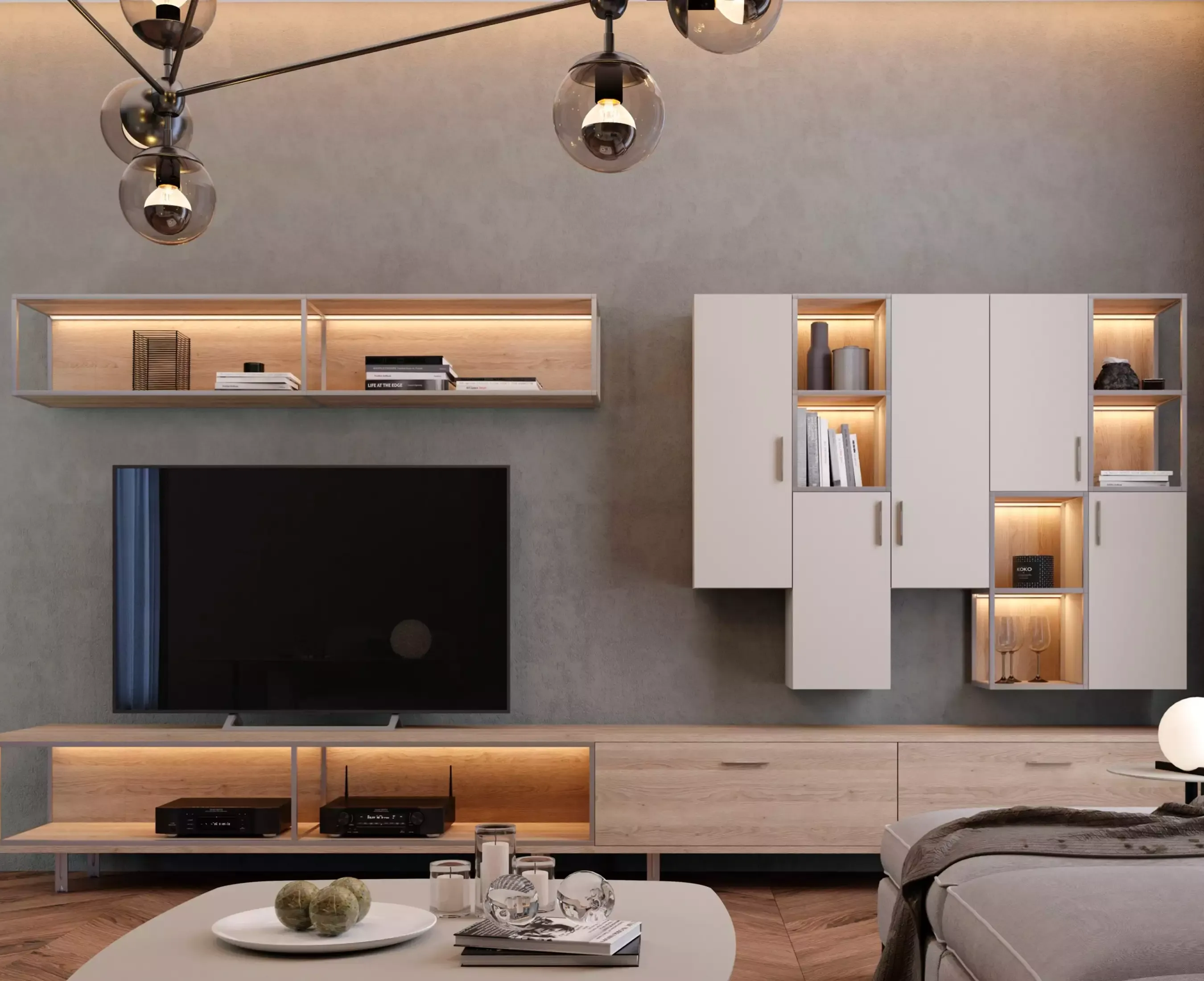 Светлая гостиная 288 для вашего дома, мебель на заказ MrDoors