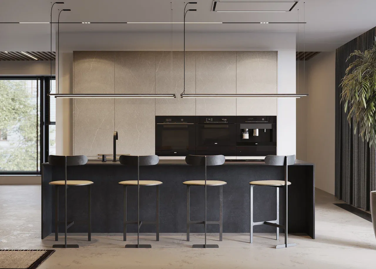 Кухня светлая с островом (арт. 296), мебель на заказ MrDoors