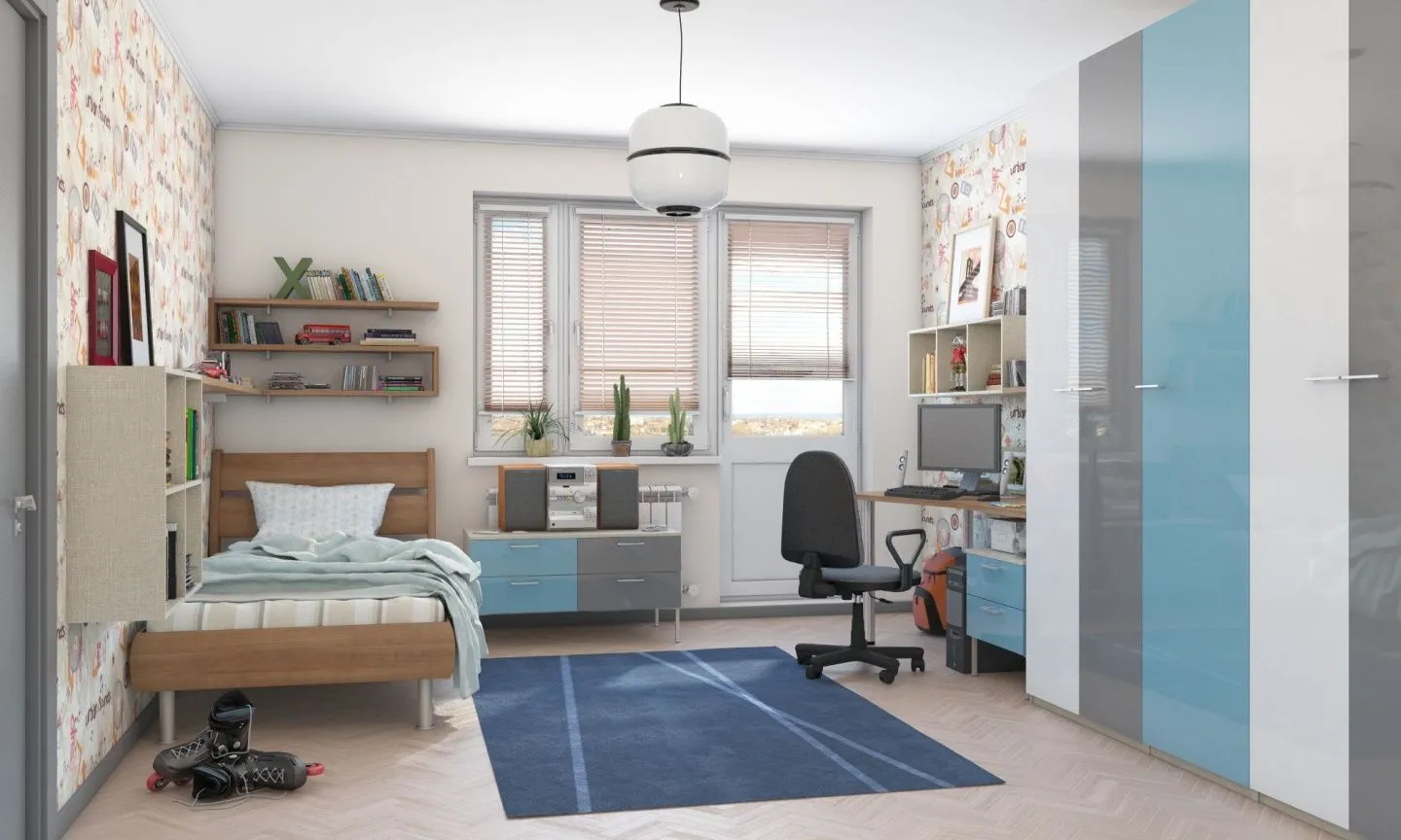 детская комната в светлых тонах