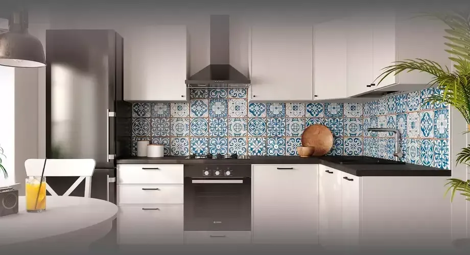 Как поклеить кухню