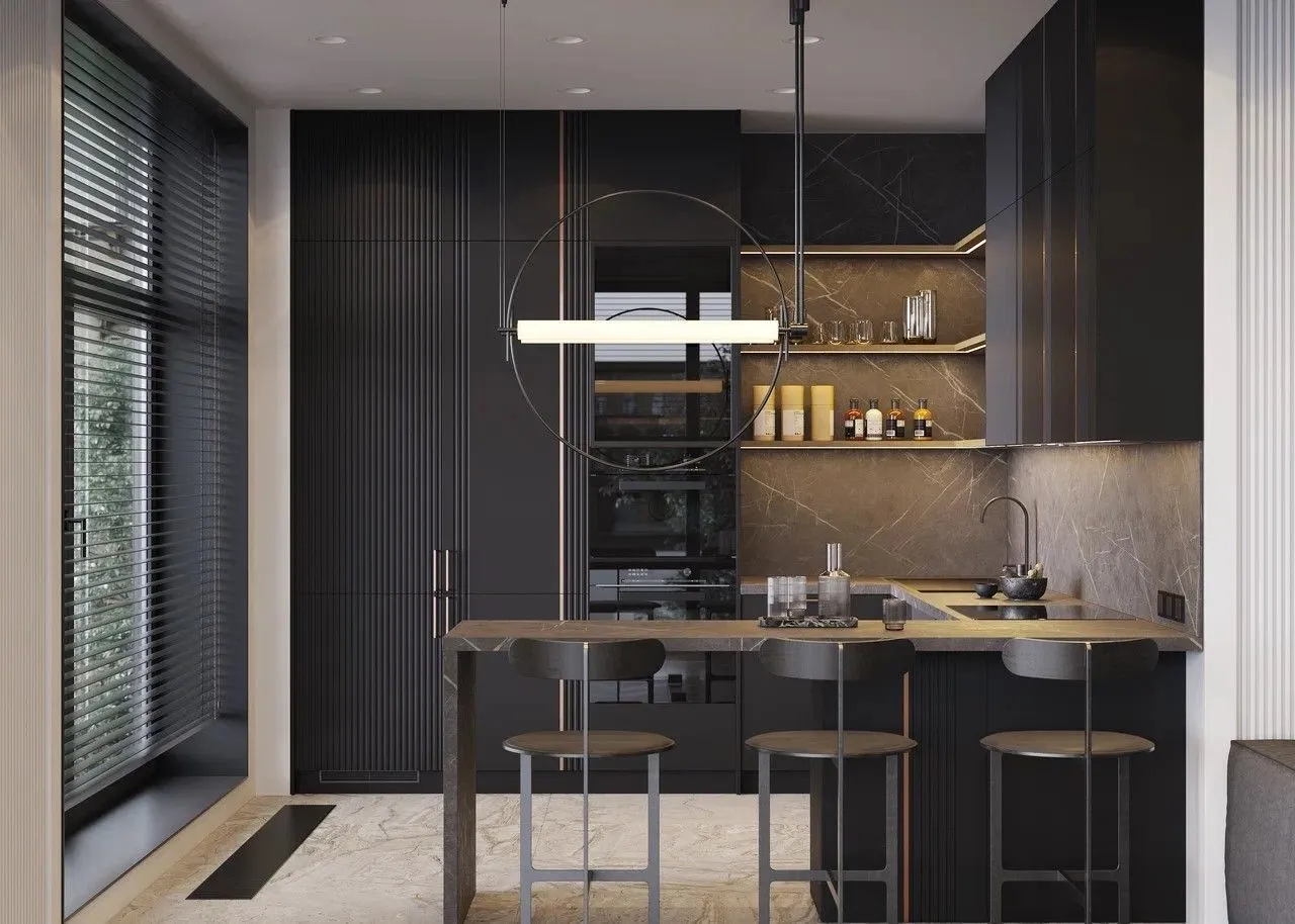 Кухня темная, коллекция Сантори (Suntory) (арт. 289)