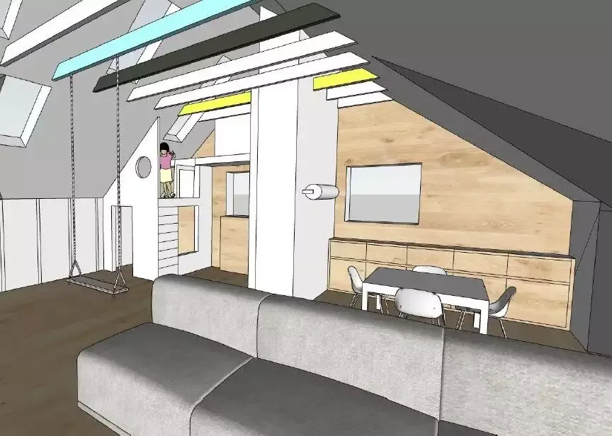 Проект "Детская с лабиринтом и пещерой"