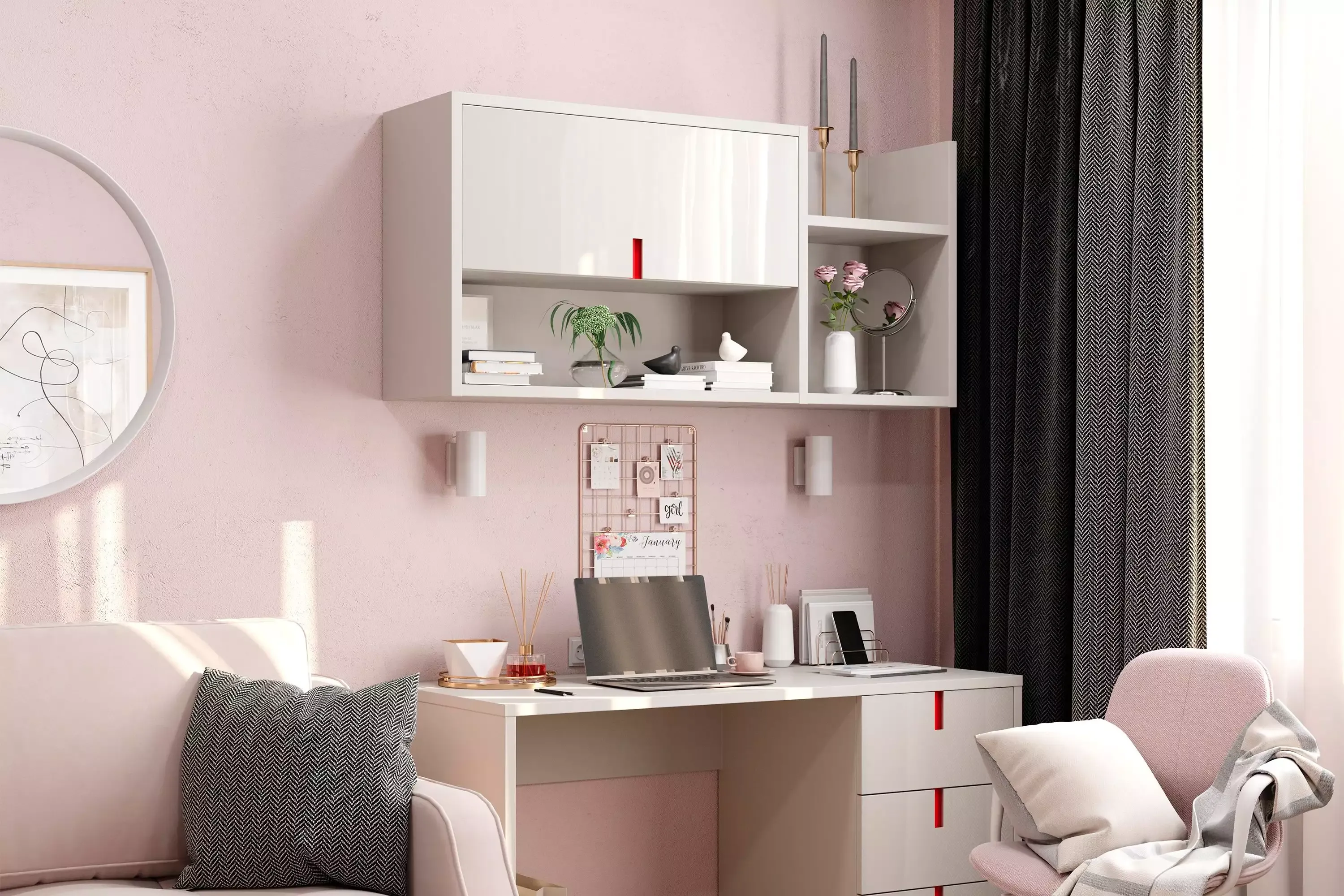 Домашний офис от дизайнера, мебель на заказ MrDoors