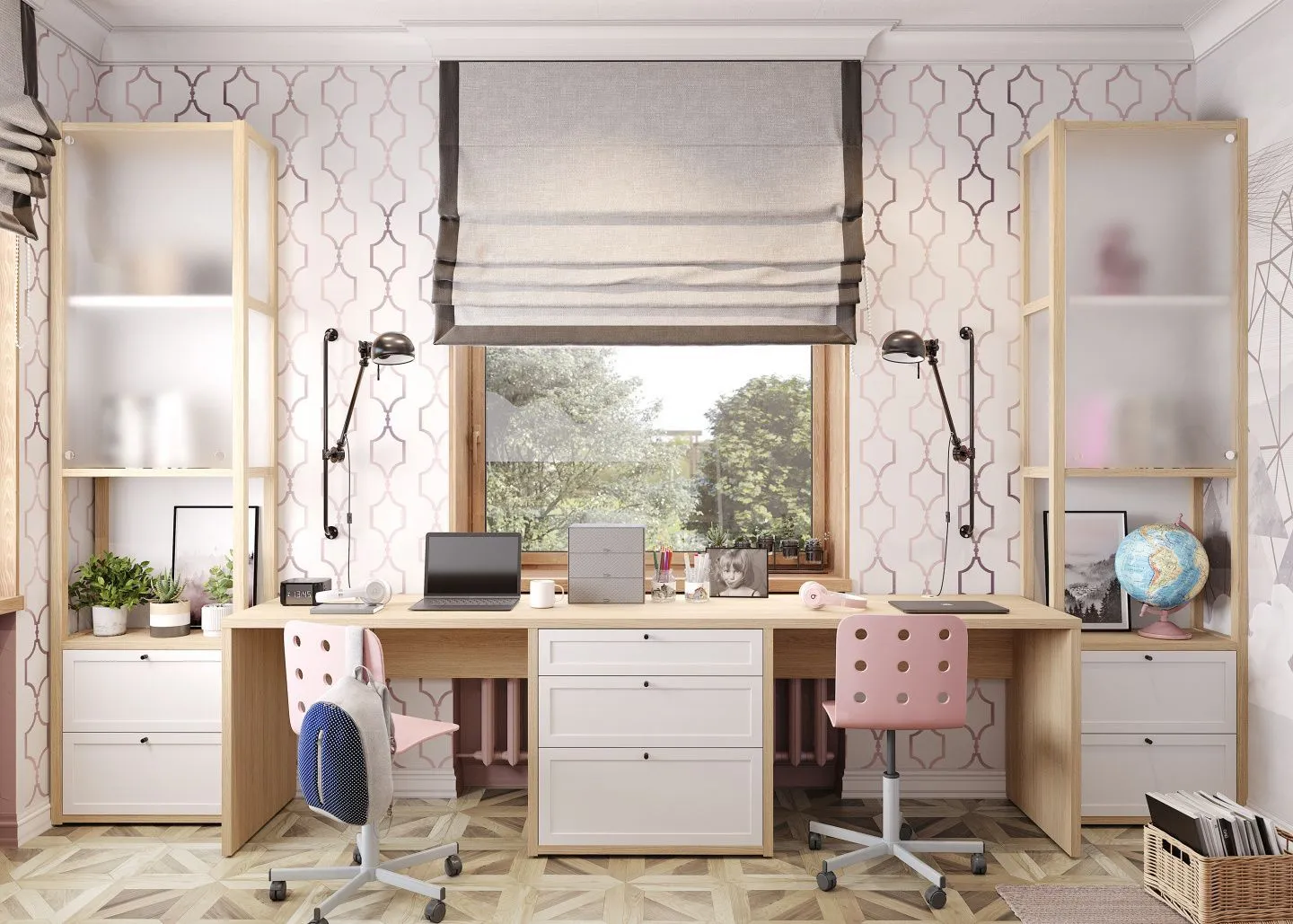 Обустройство детской комнаты для двух сестер, мебель на заказ MrDoors