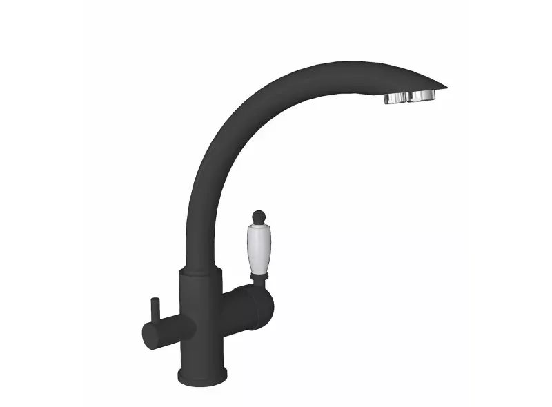 Смеситель Florentina Шале, черный (арт. 333.25H.2113.102), мебель на заказ MrDoors