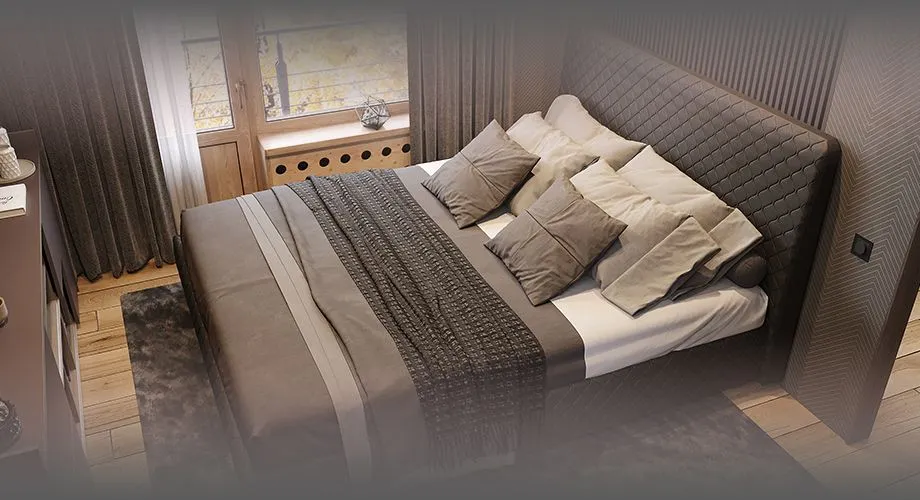 Как поставить кровать в маленькой спальне