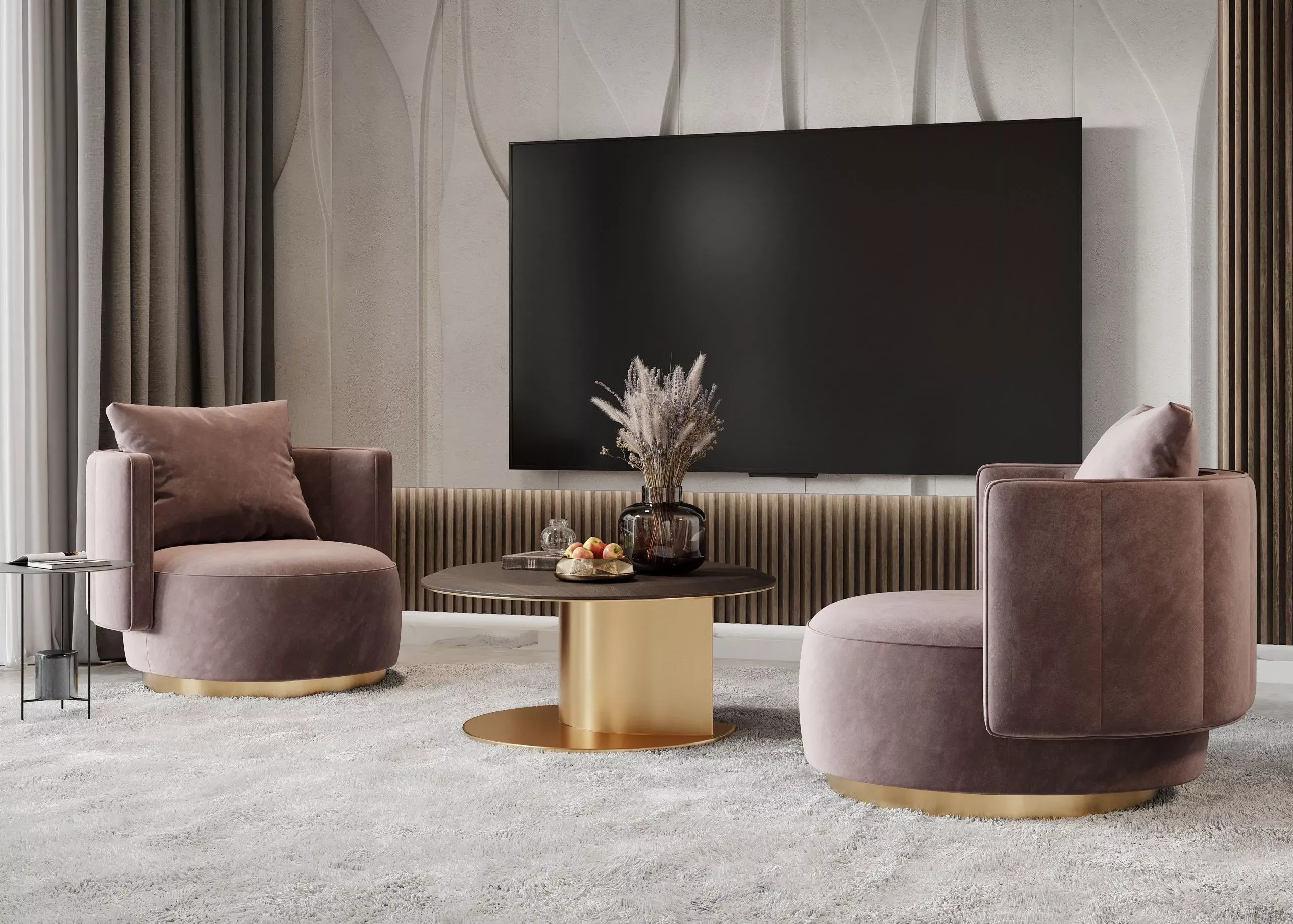 Кресло Rondo, коричневый (арт. Sof079), мебель на заказ MrDoors