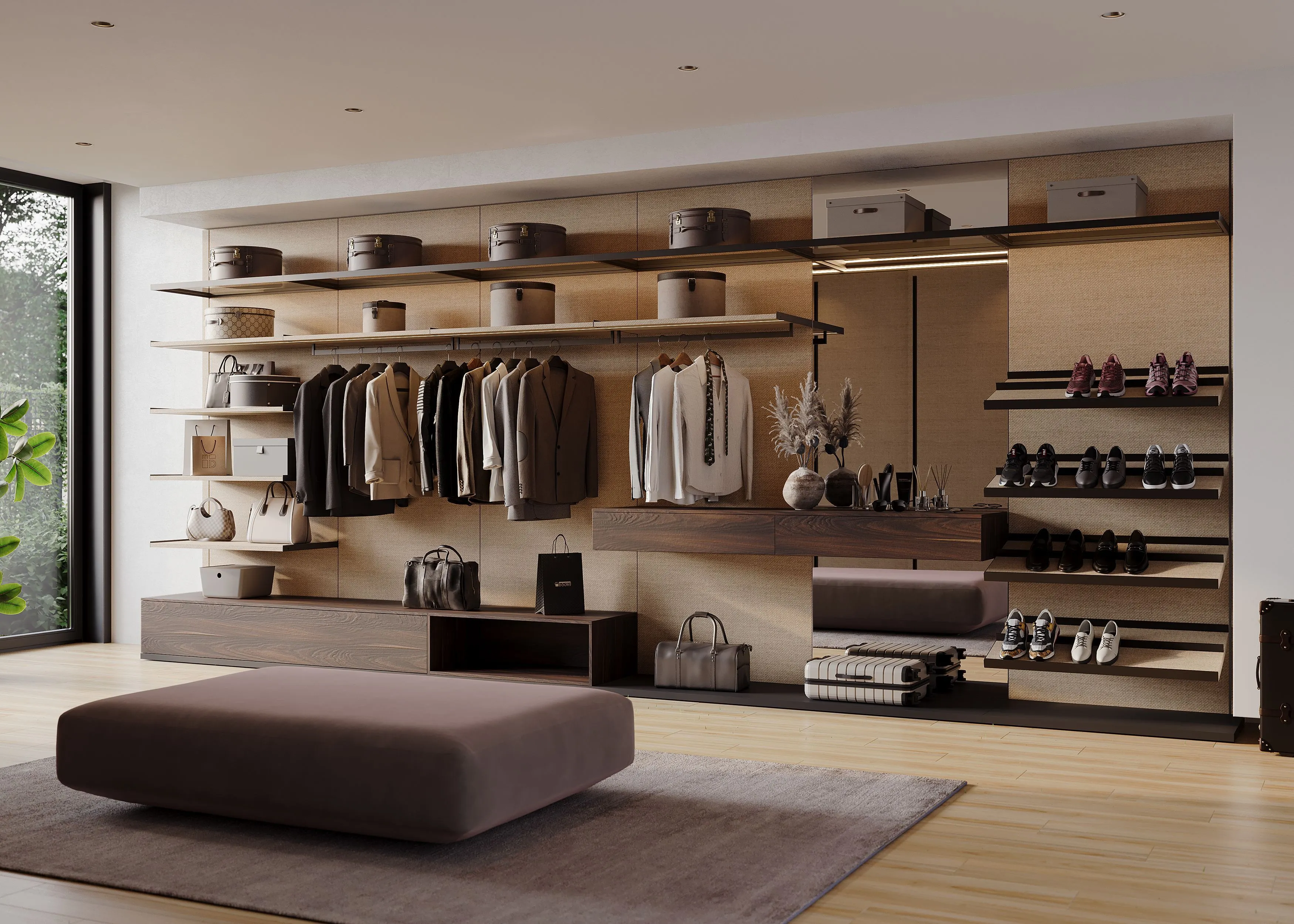 Гардеробная, коллекция VERTIKO (арт. Wr081), мебель на заказ MrDoors