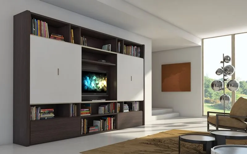 гостиная в светло-темных тонах