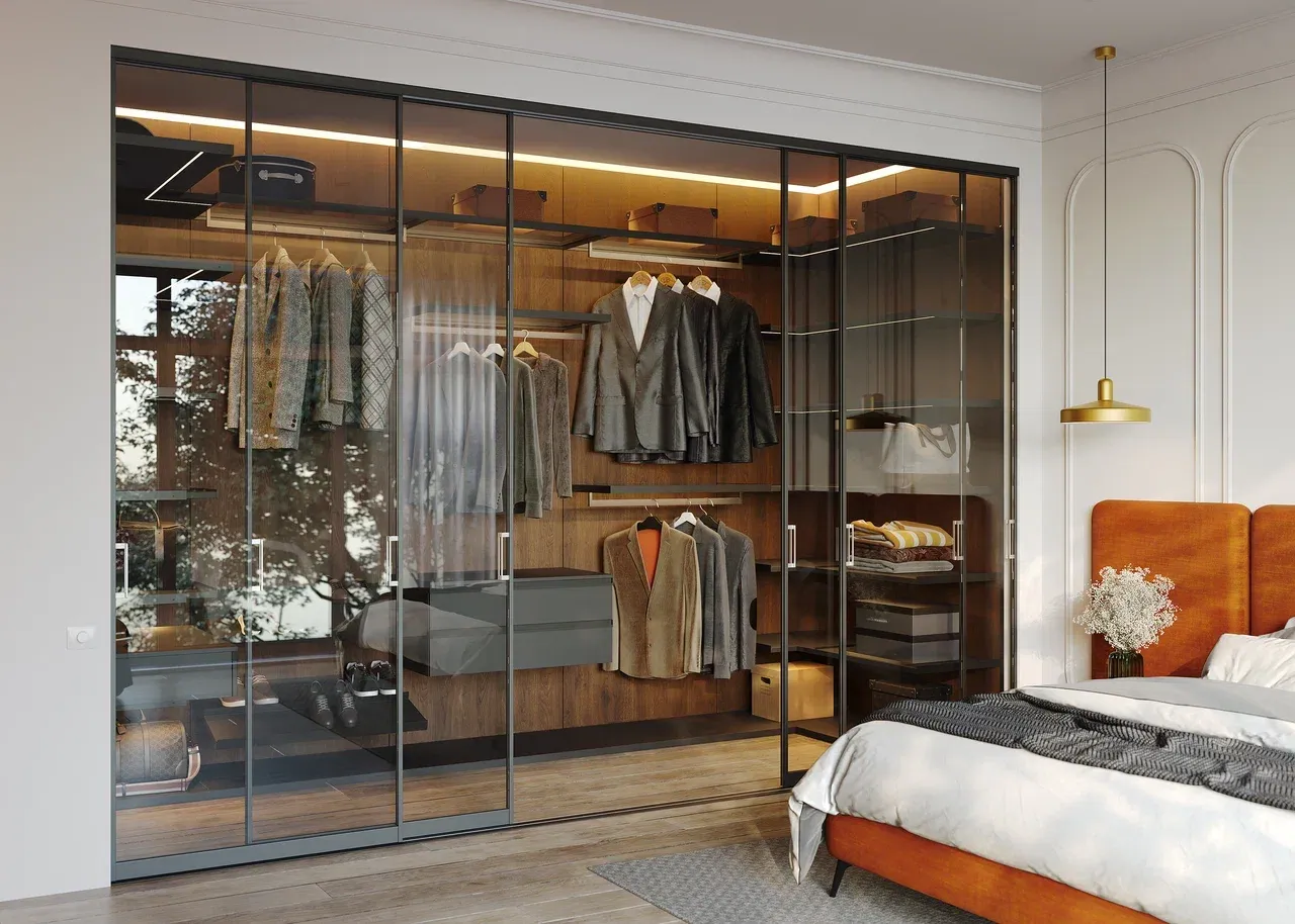 Гардеробная, коллекция VERTIKO (арт. Wr075), мебель на заказ MrDoors