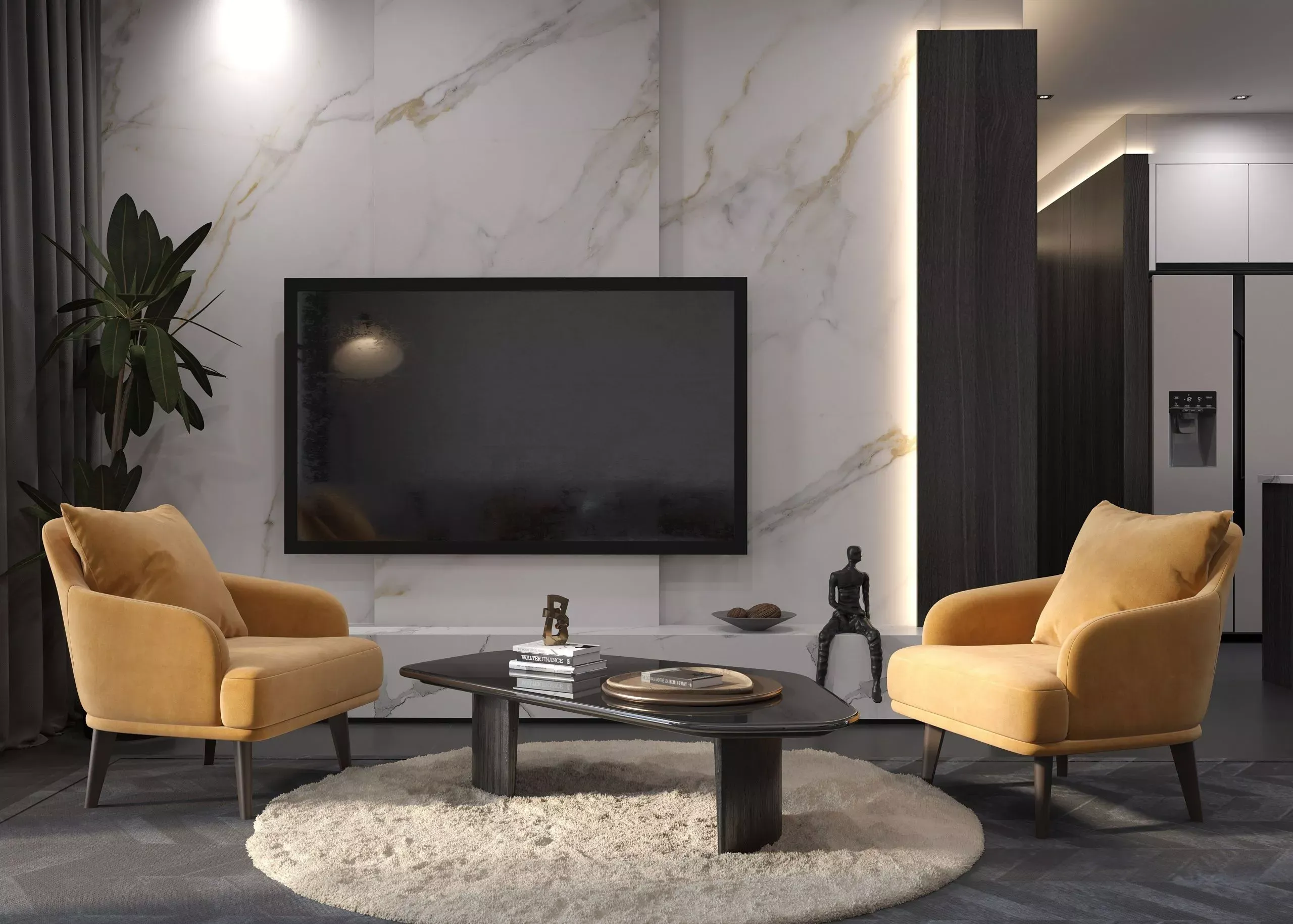 Кресло Simple, желтый (арт. Sof074), мебель на заказ MrDoors