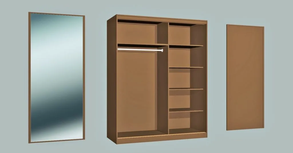 Двухсекционный шкаф-купе, фото