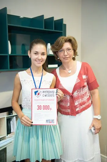 Награждение участницы конкурса «Интерьер с Mr.Doors» , фото