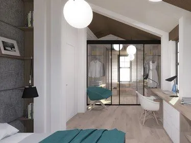 Мансарда с прозрачной гардеробной в передаче «Дачный ответ», фото