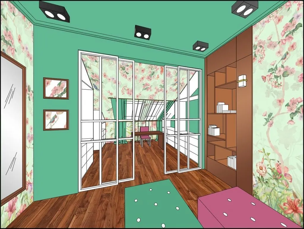 Переделка мансарды в комнату, Школа-Ремонта