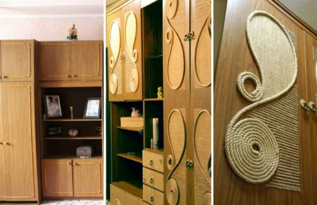 Старая стенка: до и после*