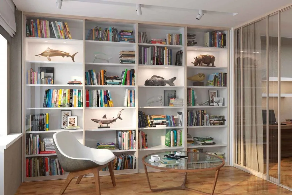 Гостиная со стеллажом*