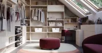 Гардеробная в стиле модерн (арт. Wr079), мебель на заказ MrDoors