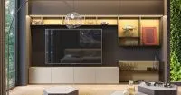 фото интерьера матовой гостиной, мебель на заказ MrDoors