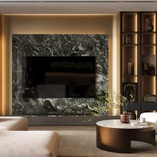 Гостиная со столешницей из кварцита (арт. Lvr302), мебель на заказ MrDoors