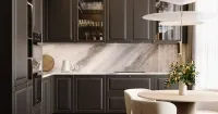 Кухня угловая в стиле неоклассика (арт. kit346), мебель на заказ MrDoors