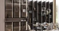 Шкаф со вставками из декоративного стекла «Гавана», мебель на заказ MrDoors