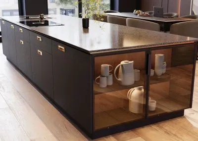 Каменная столешница в подарок при покупке кухни