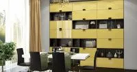 интерьер гостиной в желтых тонах