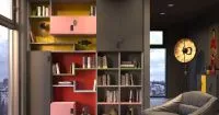 Фото кабинета библиотеки в интерьере квартиры, мебель на заказ MrDoors