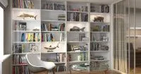 стеллаж для книг в гостиную