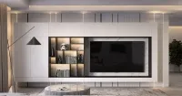 Гостиная в матовом покрытии в стиле модерн (арт. Lvr253), мебель на заказ MrDoors