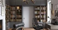 Фото кабинета библиотеки, мебель на заказ MrDoors