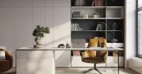 Кабинет светлый матовый (арт. St119), мебель на заказ MrDoors