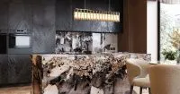 Кухня со столешницей из натурального камня (арт. Kit491), мебель на заказ MrDoors