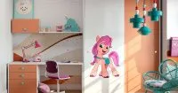 Детская "MyMeRu" в стилистике м/ф "My Little Pony" (арт. 128), мебель на заказ MrDoors