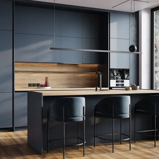 Кухня в стиле модерн в матовом покрытии (арт. Kit480), мебель на заказ MrDoors