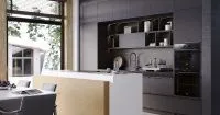 Кухня в стиле модерн с островом (арт. Kit399), мебель на заказ MrDoors