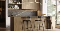 Кухня с островом в стиле модерн (арт. Kit434), мебель на заказ MrDoors