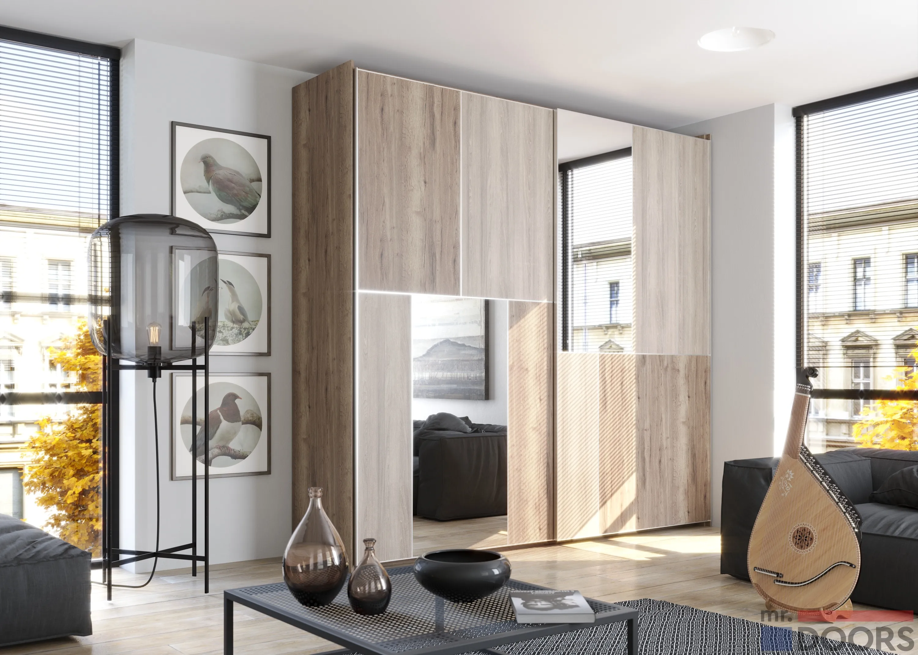 Шкаф-купе с зеркалом