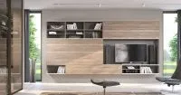 раздвижные двери в интерьере гостиной 