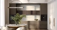 Кухня прямая в стиле неоклассика (арт. Kit426), мебель на заказ MrDoors