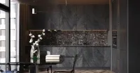 Кухня темная с профилем GOLA (арт. 275), мебель на заказ MrDoors