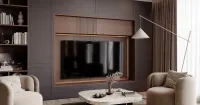 Гостиная в темных тонах в стиле фьюжн (арт. Lvr292), мебель на заказ MrDoors