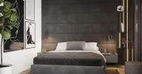 Мягкие стеновые панели в спальню Art Design, серые (арт. 108), мебель на заказ MrDoors