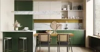 Кухня фьюжн в матовом покрытии (арт. kit387), мебель на заказ MrDoors