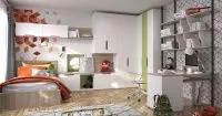белая детская с яркими акцентами