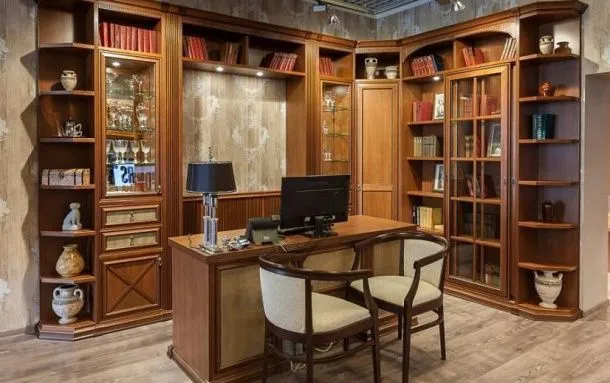 Кабинет Английская классика (арт. 8376), мебель на заказ MrDoors