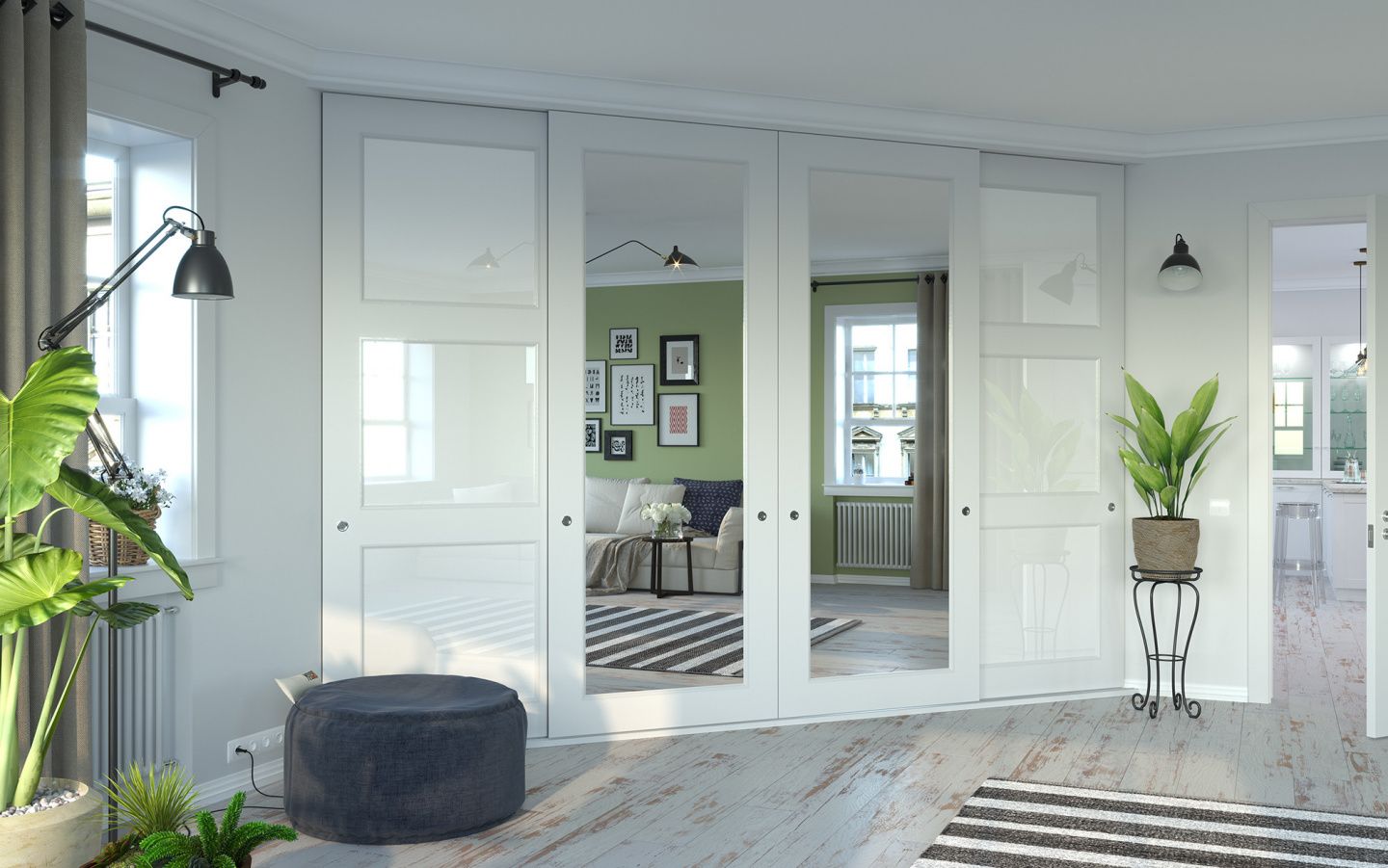 Фото угловой гардеробной шкафы-купе от mr.doors