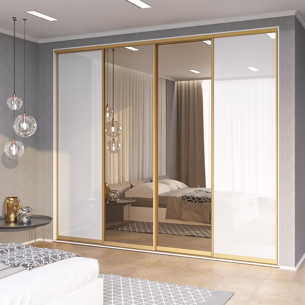 

Шкаф-купе встроенный четырехстворчатый, двери Лайт-А 066